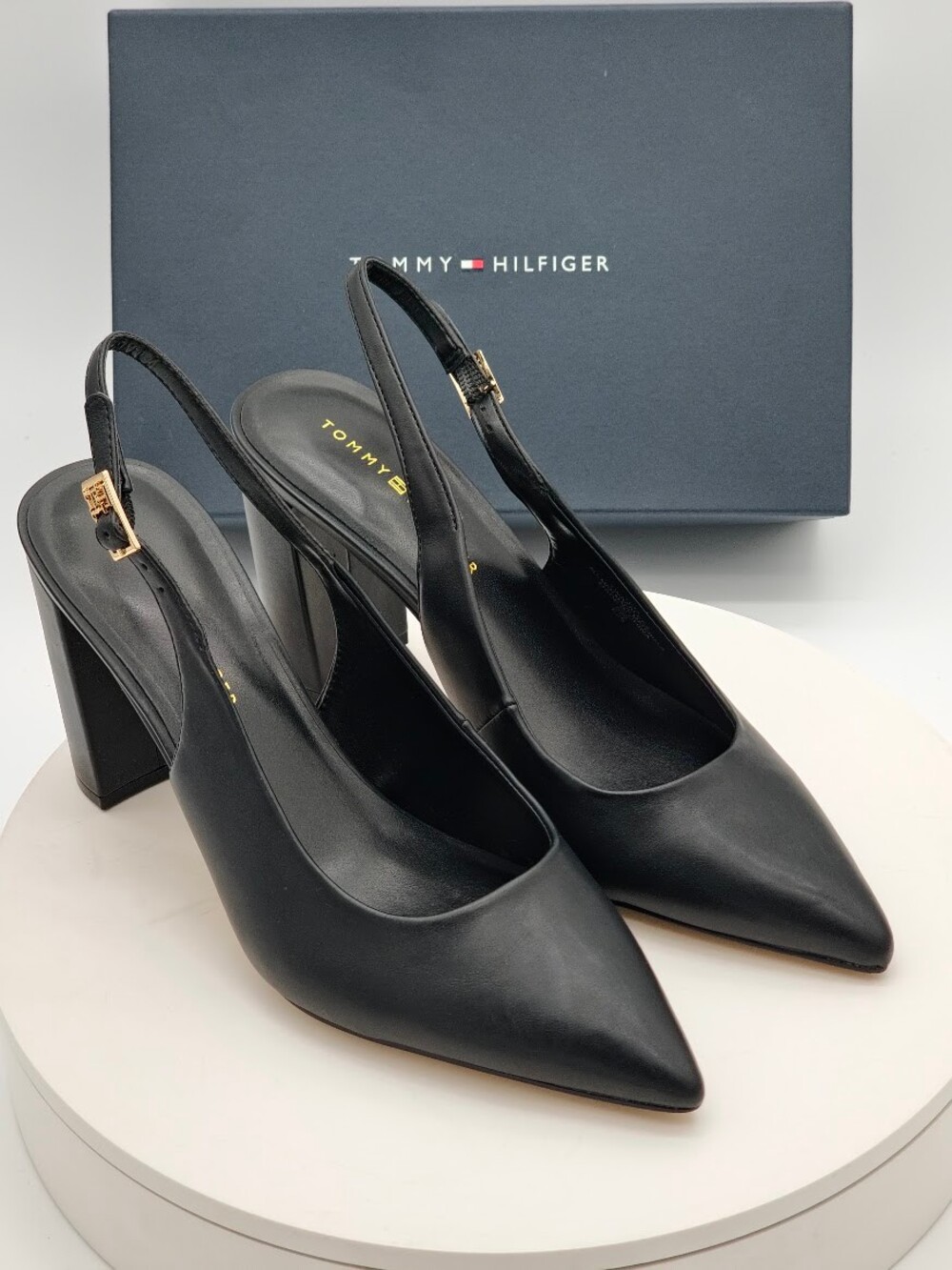 Tommy Hilfiger Malee2 Women’s Black Slingback Pumps Size 10 M NEW